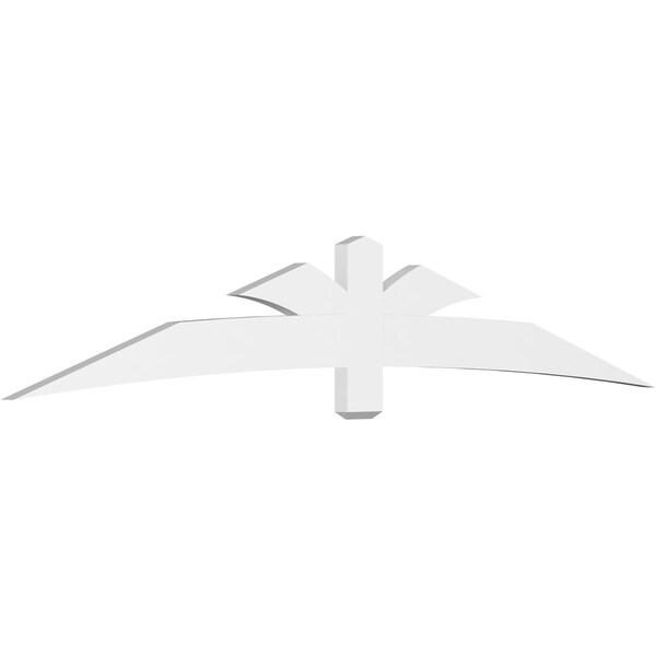 Ekena Millwork Davenport Architectural Grade PVC Gable Bracket, 108"W x 18"H x 2"D x 6"F, 4/12 Pitch GBP108X18X0206DAV00 - main